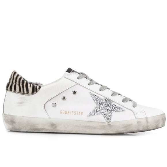 Golden Goose Shoes - Golden Goose Superstar Zebra Print & Glitter / 39